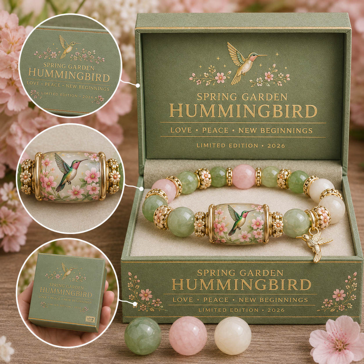 🌿 Love, Peace & Spring Blessings 💖 | 2026 Limited Edition Bracelet - Only 18 Left