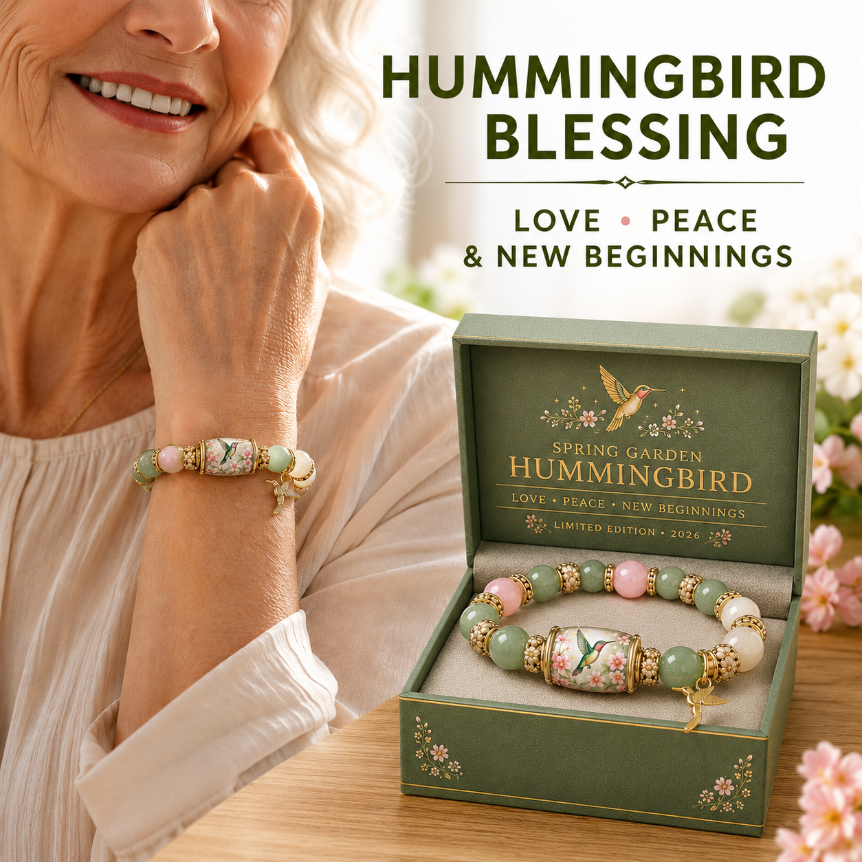 🌿 Love, Peace & Spring Blessings 💖 | 2026 Limited Edition Bracelet - Only 18 Left