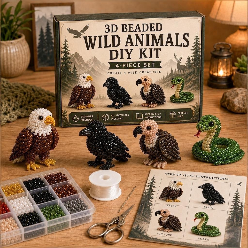 🔥Limited Edition - 🧵✨Petite 3D Beaded Animal Craft Kit