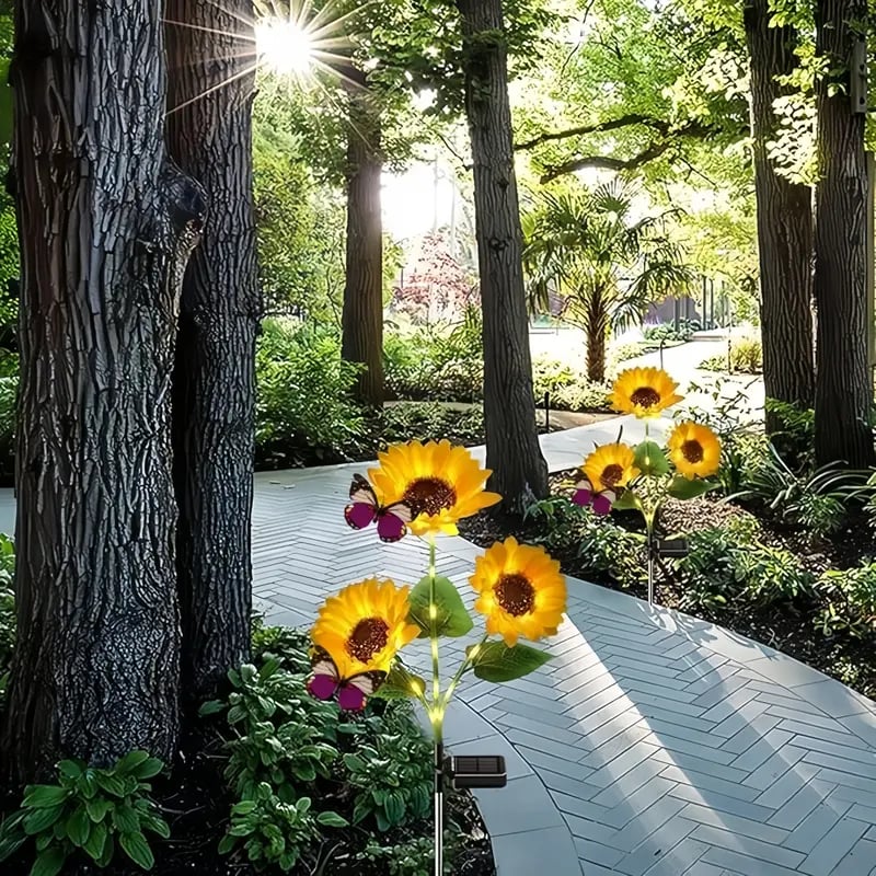 🌻 65K+ SOLD! 2026 Upgraded Solar Sunflowers – Realistic Petals & Garden Glow
