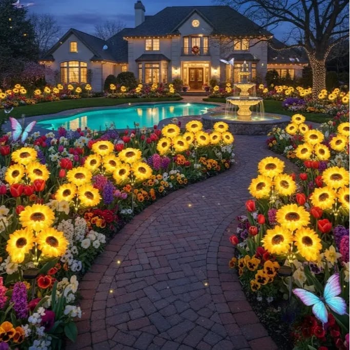 🌻 65K+ SOLD! 2026 Upgraded Solar Sunflowers – Realistic Petals & Garden Glow
