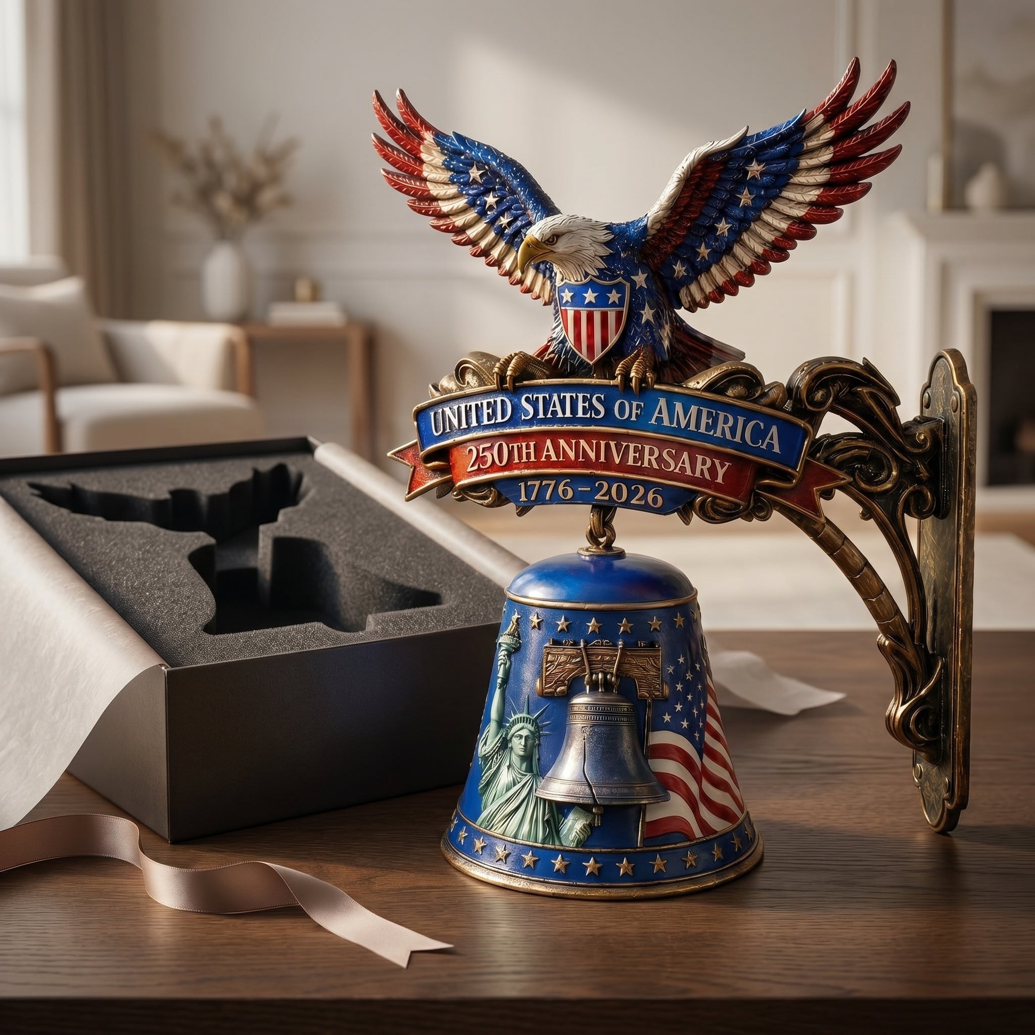 🦅 USA 250th Anniversary Patriotic Eagle Bell