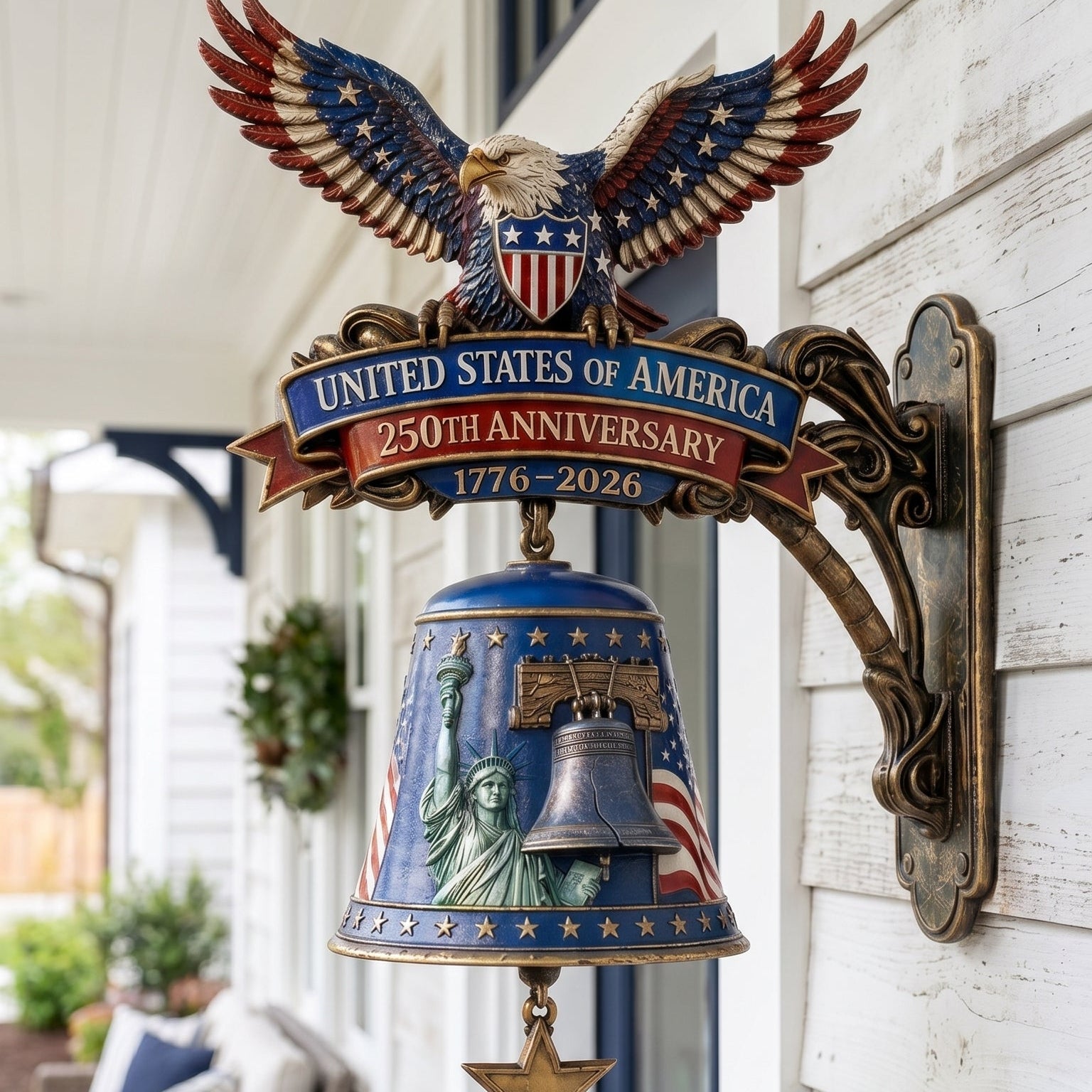 🦅 USA 250th Anniversary Patriotic Eagle Bell