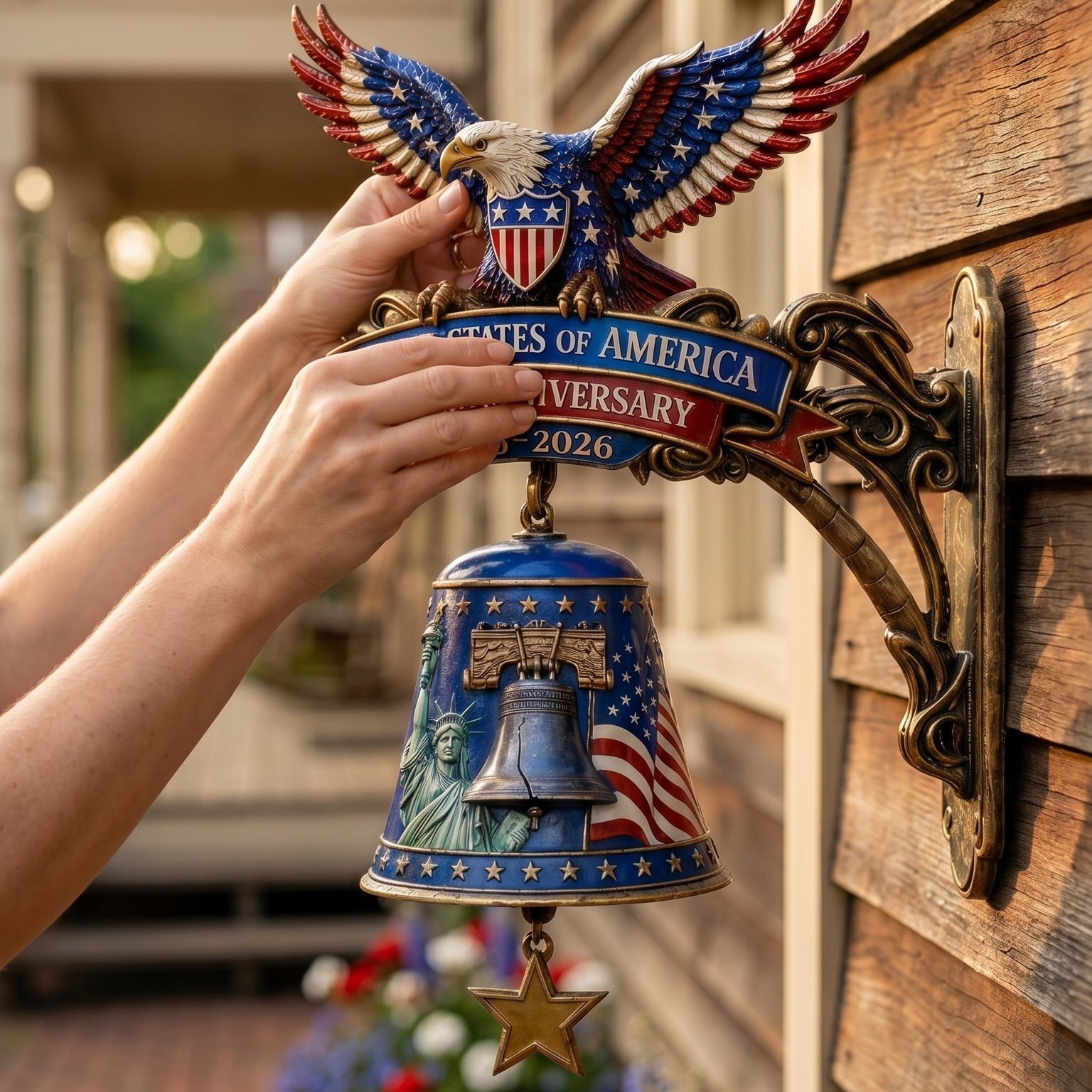 🦅 USA 250th Anniversary Patriotic Eagle Bell