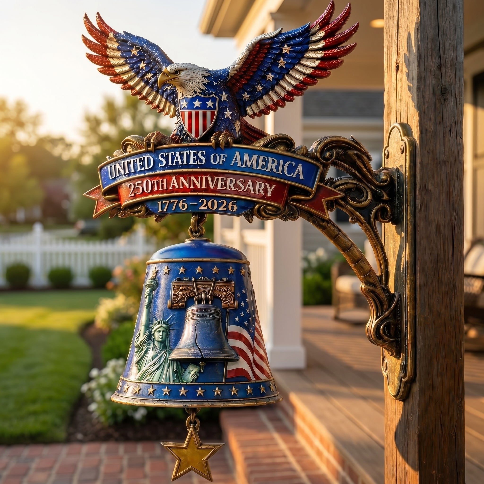 🦅 USA 250th Anniversary Patriotic Eagle Bell