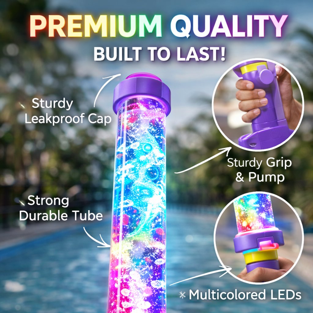 🌈 Glowing Rainbow LED Water Blaster | Summer Fun That Pops Like Magic! ✨