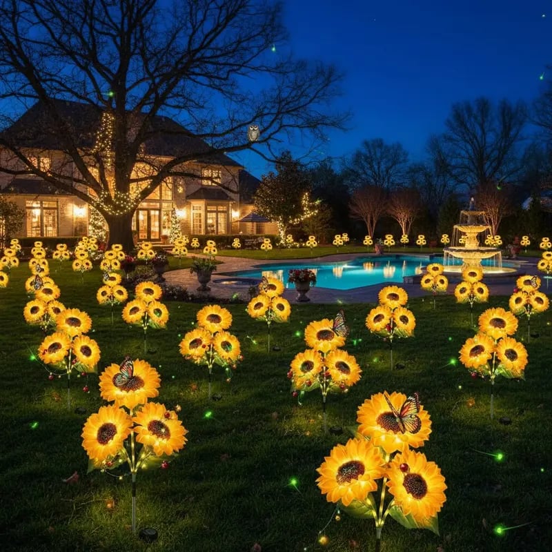 🌻 65K+ SOLD! 2026 Upgraded Solar Sunflowers – Realistic Petals & Garden Glow