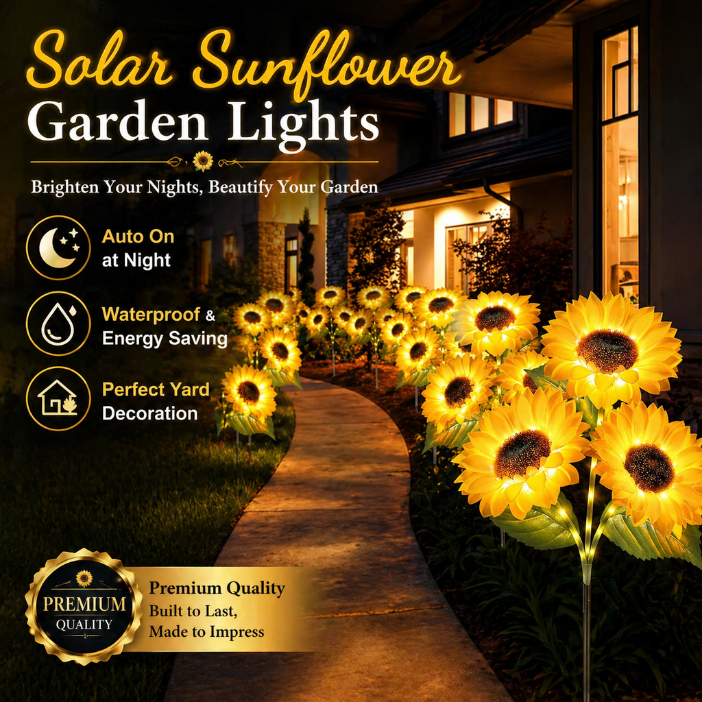 🌻 65K+ SOLD! 2026 Upgraded Solar Sunflowers – Realistic Petals & Garden Glow