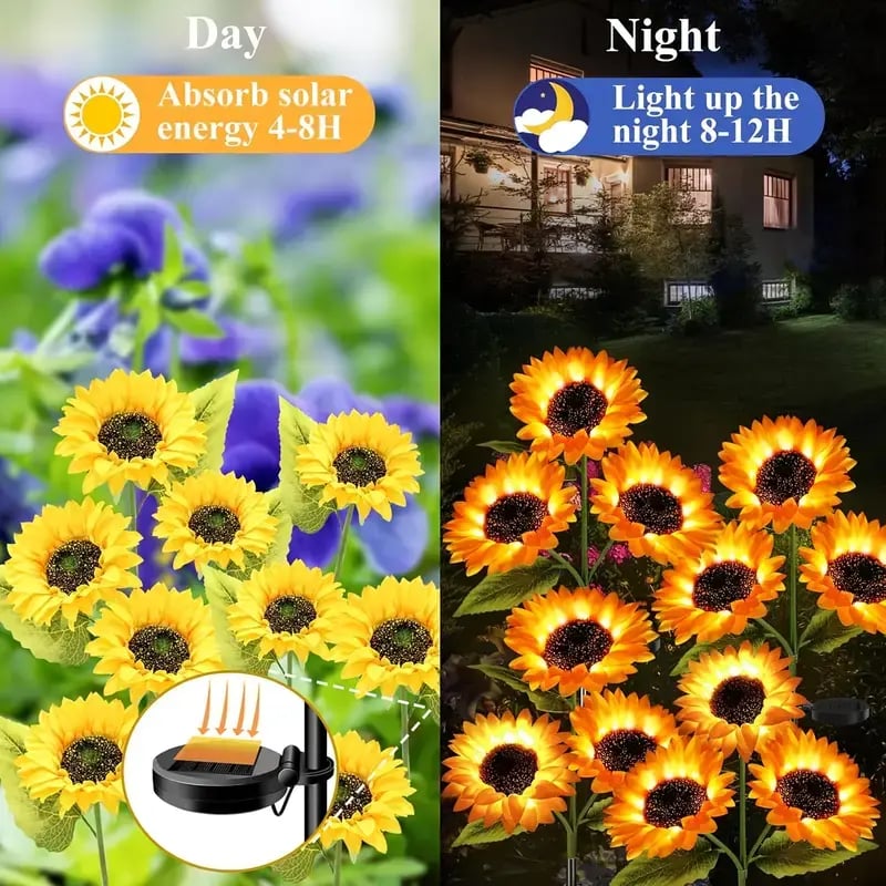 🌻 65K+ SOLD! 2026 Upgraded Solar Sunflowers – Realistic Petals & Garden Glow
