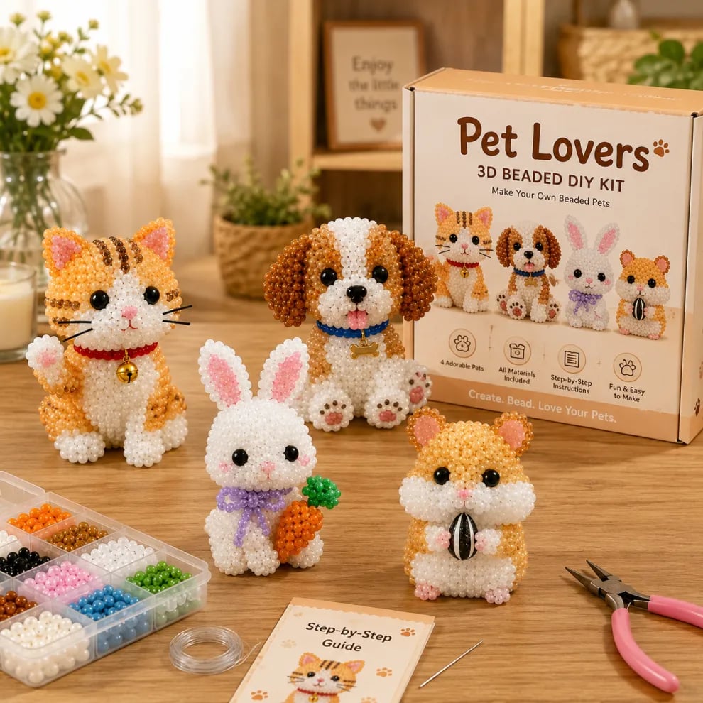 🔥Limited Edition - 🧵✨Petite 3D Beaded Animal Craft Kit