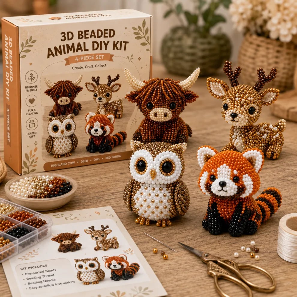 🔥Limited Edition - 🧵✨Petite 3D Beaded Animal Craft Kit