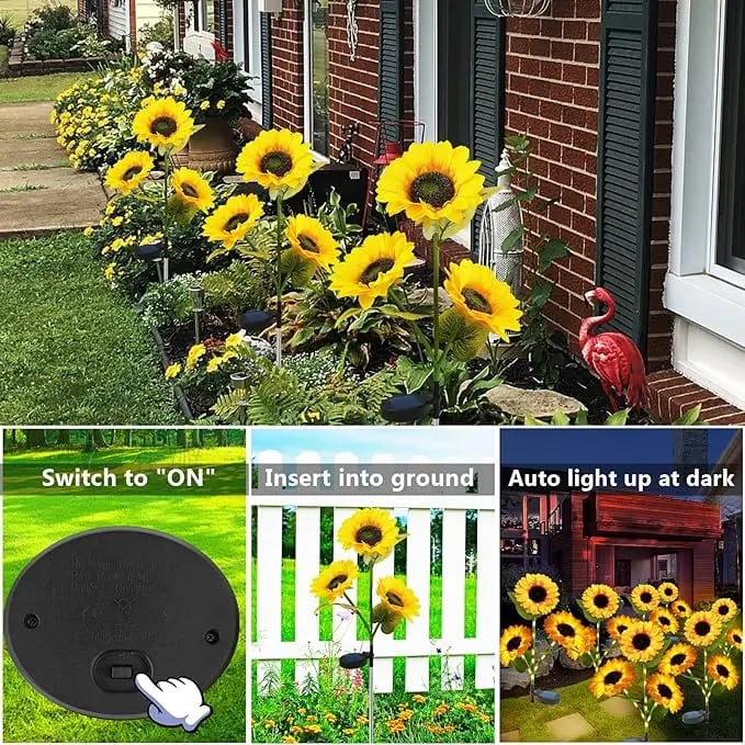 🌻 65K+ SOLD! 2026 Upgraded Solar Sunflowers – Realistic Petals & Garden Glow
