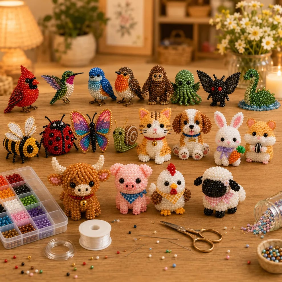 🔥Limited Edition - 🧵✨Petite 3D Beaded Animal Craft Kit